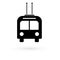 Black trolley icon. Raster