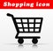 Black trolley vector icon design