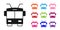 Black Trolleybus icon isolated on white background. Public transportation symbol. Set icons colorful. Vector
