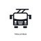 black trolleybus isolated vector icon. simple element illustration from transportation concept vector icons. trolleybus editable