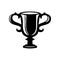 Black Trophy symbol for banner, general design print and websites.