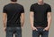 Black tshirt on a young man template