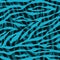 Black and turquoise teal abstract zebra striped textured seamless pattern