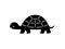 Black turtle silhouette. Vector