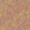 Black twigs with bright yellow and orange leaves, gradient, pale taupe background