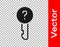 Black Undefined key icon isolated on transparent background. Vector Illustration