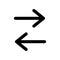 Black Undo and Redo Icon Image. Arrow Sign and Symbol Vector