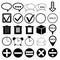 Black universal web icons set