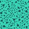 Black Unknown search icon isolated seamless pattern on green background. Magnifying glass and question mark. Vector