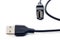 Black usb type-A male and female cable