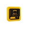 Black User manual icon isolated on transparent background. User guide book. Instruction sign. Read before use. Yellow