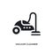 black vacuum cleaner isolated vector icon. simple element illustration from hotel concept vector icons. vacuum cleaner editable