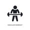 black vascular workout isolated vector icon. simple element illustration from sauna concept vector icons. vascular workout