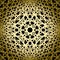 Black vector background with gold knitted grid - pattern