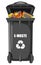 black vector dumpster for e-waste with garbage