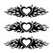 Black vector flaming heart love designs