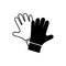 Black vector protective gloves pair icon