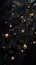 Black Velvet Galaxy with Golden Orbs. A luxurious black velvet galaxy scene sprinkled with golden orbs and twinkling