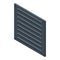 Black ventilation square icon, isometric style