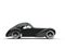 Black Vintage Concept Car - Left Side View