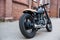Black vintage custom motorcycle caferacer