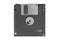 Black vintage floppy disk