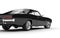 Black vintage muscle car - tail view