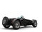 Black vintage open wheel racing car - back view