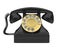 Black Vintage Telephone Isolated