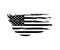 Black vintage USA flag illustration. Vector American flag on grunge texture.