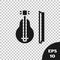 Black Violin icon isolated on transparent background. Musical instrument. Vector