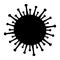 Black virus icon.