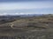 Black volcanic landscape in Katla nature reserve on Laugavegur hiking trail in Iceland. Panorama