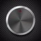 Black Volume Button Knob, Vector Illustration.