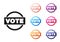 Black Vote icon isolated on white background. Set icons colorful. Vector