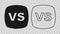 Black VS Versus battle icon isolated on transparent background. Competition vs match game, martial battle vs sport