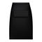 Black waist apron mockup, realistic style