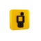 Black Walkie talkie icon isolated on transparent background. Portable radio transmitter icon. Radio transceiver sign