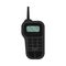 Black walkie talkie with screen and antenna. Vector illustration.
