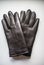 Black warming leather gloves