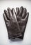Black warming leather gloves