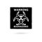 Black Warning Biohazard sign, icon or logo