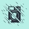 Black Washer icon isolated on green background. Washing machine icon. Clothes washer - laundry machine. Home appliance