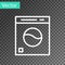 Black Washer icon isolated on transparent background. Washing machine icon. Clothes washer - laundry machine. Home