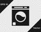 Black Washer icon isolated on transparent background. Washing machine icon. Clothes washer - laundry machine. Home appliance
