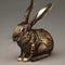 The black water rabbit is the symbol of 2023 in steampunk style. Happy New Year. AI generated image