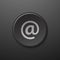 Black web icon at sign email