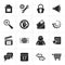Black Website and internet icons