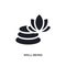black well-being isolated vector icon. simple element illustration from sauna concept vector icons. well-being editable logo