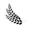 black wheat branches icon image design